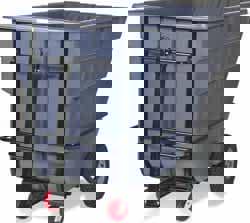 BRUTE Rotomolded Towable Tilt Truck, 1.5 cu yd, 2,100 lb Capacity, Plastic, Black